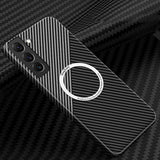 Carbon Fiber Texture Wireless Charging Magsafe Case for Samsung Galaxy S22 S21 Series