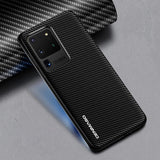 Carbon Fiber Texture Fashion Leather Case For Samsung Galaxy S20 & Note 20 Series