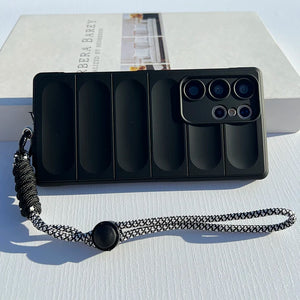 Anti-slip 3D Stripe Pattern Matte Silicone Soft Case For Samsung S23 S22 S21 Ultra Plus