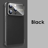 Large Lens Borderless Heat Dissipation Mesh Cooling Shockproof Case For iPhone 14 13 12 series