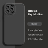 Official Original Liquid Silicone Case For iPhone 13 12 11 Series