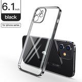 Original Transparent Plating TPU Phone Case For iPhone 12 11 Pro Max