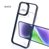 Luxury Minimalism Metal Lens Frame TPU Case For iPhone 15 14 series