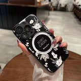 Trendy Printing Magnetism Blossoms Case For iPhone 14 13 12 series