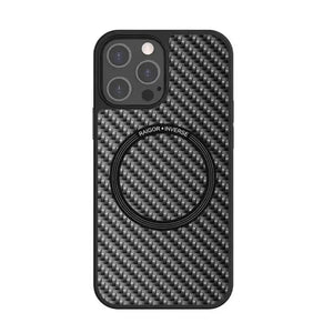 Carbon Fiber TPU Frame Magnetic Shockproof Armor Case for iPhone 15 14 13 series