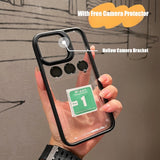 Hollow Fliping Lens Bracket Transparent Acrylic Shockproof Case for iPhone 14 13 12 series
