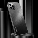 Stainless Frame Brushed Acrylic Shockproof Armor Case For iPhone 13 12 Series