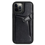 Luxury PU Leather Wallet Flip Cover Buckle Case for iPhone Phone 12 Series