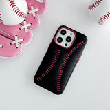 Hand Stitched Baseball Luxury Leather Creative Case For iPhone 14 13 12 Series