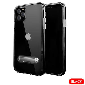 Shockproof Clear Transparent TPU Flexible Slim Kickstand Case for iPhone 11 Series