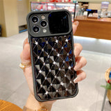 Slide Camera Protection Glitter Diamond Case for iPhone 13 12 11 Pro Max Mini