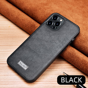 Luxury Leather Texture Case for iPhone 13 12 11 Pro Max Mini