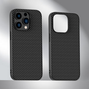 Carbon Fiber Texture PU Leather Soft Full Case for iPhone 13 12 11 Pro Max Mini