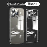 Luxury Silicone Frame Shockproof Clear Case For iPhone 14 13 12 series