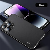 Luxury Starlight Lens Protection Leather Back TPU Case For IPhone 15 14 13 12 series