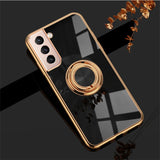 Luxury Plating Soft TPU Ring Holder Phone Case For S21 Series