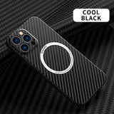 Luxury Carbon Fiber Magnetic Magsafe Cases for iPhone 13 12 11 Series