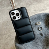 Fashion Solid Color Down Jacket Soft Silicone Phone Case For iPhone 13 12 11 Series