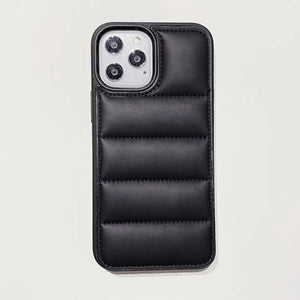 Luxury Artificial Leather Winter Warm Plush Case For iPhone 12 11 Series