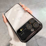 Large Window Transparent PC Plating Case For iPhone 14 13 12 series