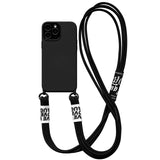 Stylish Crossbody Lanyard Solid Color Silicone Soft Case For iPhone 13 12 11 Pro Max Mini