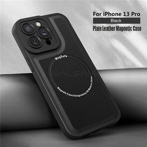 Leather Texture Magsafe Magnetic Wireless Charging Cases for iPhone 13 12 11 Pro Max