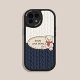 Good Luck Bear Frosted Shock Resistant Case For iPhone 14 13 12 series