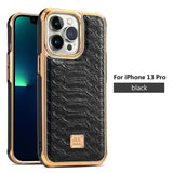 Luxury Leather Pattern Case for iPhone 14 13 12 Series