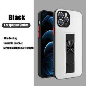 Luxury Armor Magnetic Metal Ring Holder Stand Case For iPhone 12 11 Pro Max