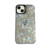 Luxury Bling Glitter Dream Shell Marble Soft Bumper Hard Acrylic Case For iPhone 15 14 13 12 series