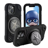 Military Airbag Foldable Bracket Holder Shockproof Armor Case for iPhone 15 14 series