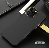 Luxury Leather Plating Case for iPhone 13 12 11 Series