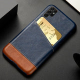 Mixed Splice PU Leather Card Slots Holder Case for S22 S21 S20 Ultra Plus FE