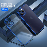 Plating Edge with Frosted Cover Shockproof Case For iPhone 12 Series