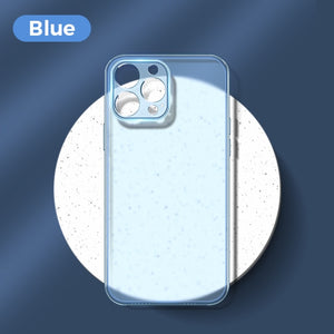 Luxury Shockproof Glass Back Anti fingerprint Lens Protection Case For iPhone 13 12 series