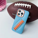 Luxury PU Leather Rugby Concept Shockproof Case With Lens Protection For iPhone 15 14 13 series