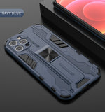 Shockproof Armor Stand Back Cover Case for iPhone 12 11 Se