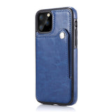 Vintage PU Leather Flip Case Card Slot Back Cover For iPhone 11 Series