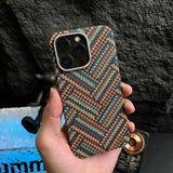 High-End Carbon Fiber Braided Texture Case For iPhone 15 14 13 series