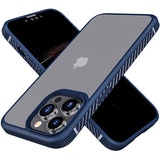 Carbon Fiber Border Matte Transparent Shockproof Case for iPhone 13 12 series