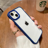 Luxury Shockproof Armor Soft Bumper Hard Acrylic Clear Case For iPhone 15 14 13 series