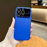 Large Window Glass Camera Protection Matte Case for iPhone 14 13 12 series