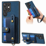 Vintage Wristband Wallet Card Slot Case for Samsung Galaxy S23 S22 S21 Ultra Plus