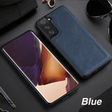 Original Soft Silicone Edge Back Leather Case For Samsung S21 Ultra Plus 5G