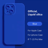 Official Original Liquid Silicone Case For iPhone 13 12 11 Series