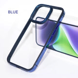 Luxury Minimalism Metal Lens Frame TPU Case For iPhone 15 14 series