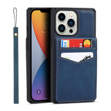 Flip Leather Wallet Credit Card Holder Strap Case for iPhone 13 12 11 Pro Max