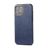 Retro Slim PU Leather Case for iPhone 13 12 11 Pro Max Mini