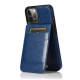 Luxury Leather Card Holder StanCase For iPhone 13 12 11 Series