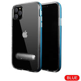 Shockproof Clear Transparent TPU Flexible Slim Kickstand Case for iPhone 11 Series